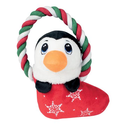 Peluche pingouin avec corde