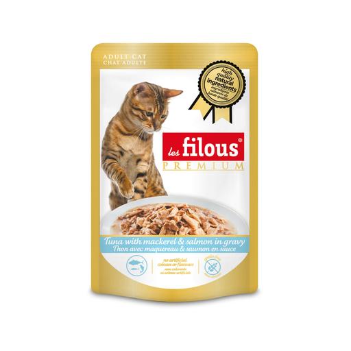 Sachet fraicheur thon avec maquereau et saumon en sauce : 80 g - 24 pièces