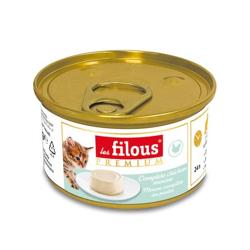 Mousse complète au Poulet pour chatons : 85 gr - 12 pièces