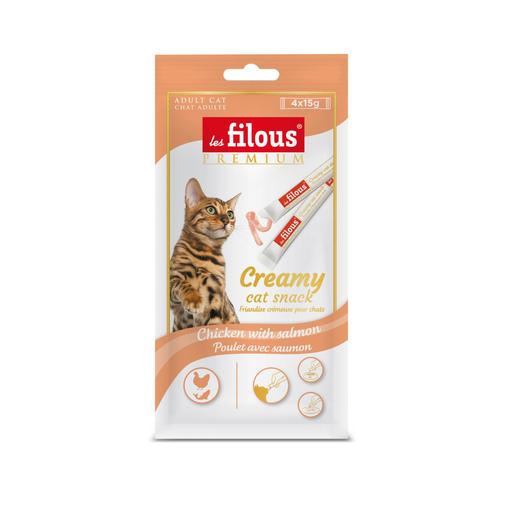 Friandise crémeuse Poulet avec saumon - 60 gr